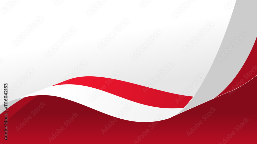 Naklejka premium Waving flag of monaco, for national day