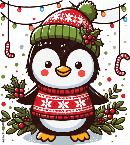 snowman and christmas tree