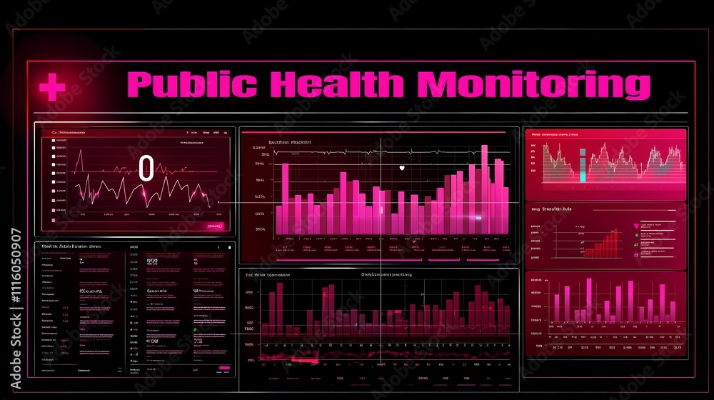 Fototapeta premium Public health data visualization