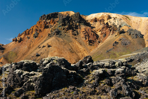 Landamannalaugar, famous highland area in Iceland, photo