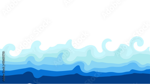 Wave sea vector. Ocean background. Water pattern. blue abstract river