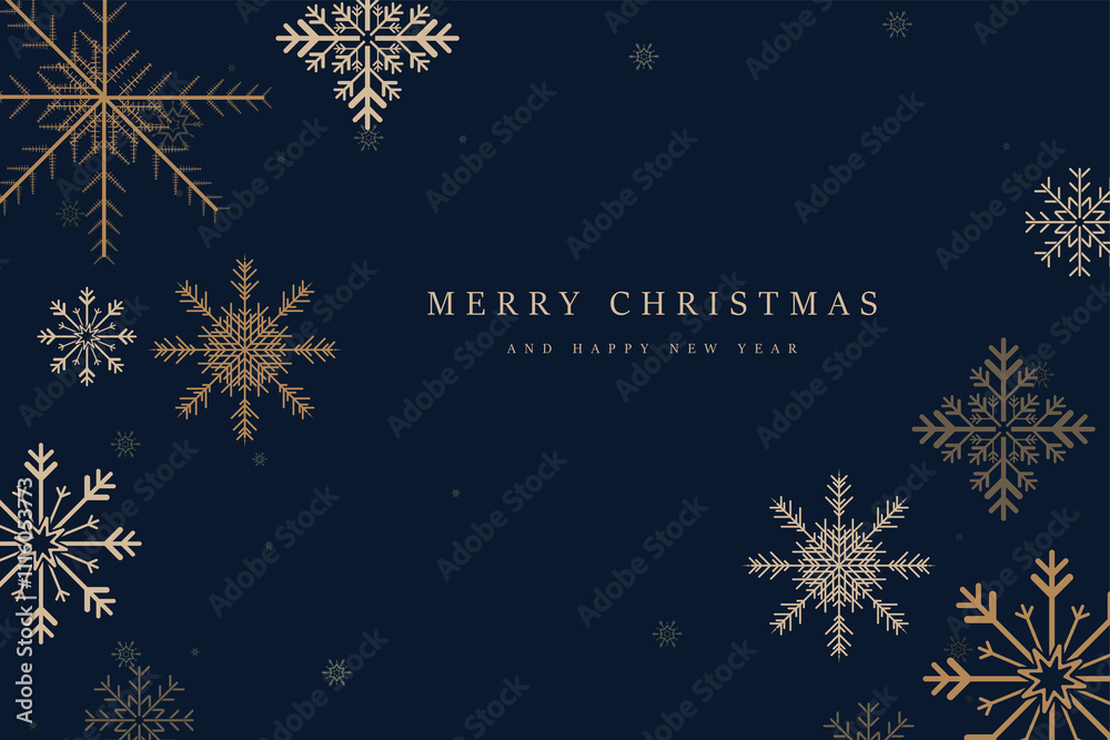 A premium Merry christmas concepts for banner on dark blue background. Vector illustration. Luxury golden greeting card with Merry Christmas and Happy New Year concepts design A premium Merry christmas concepts for banner on dark blue background. Vector illustration. Luxury golden greeting card with Merry Christmas and Happy New Year concepts design