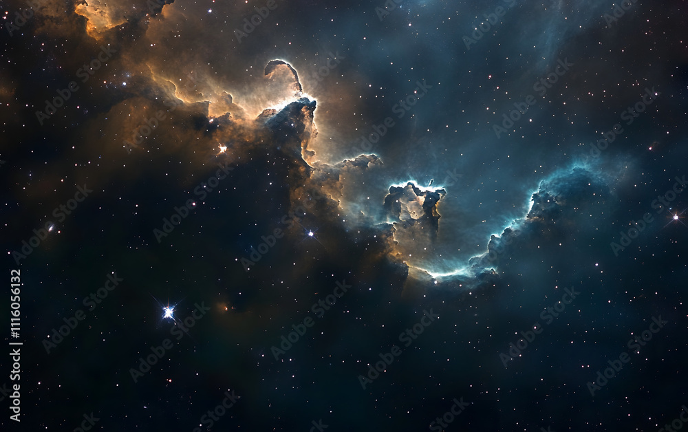 Star clusters, deep space nebulae. Beautiful space landscape. Science fiction. Star clusters, deep space nebulae. Beautiful space landscape. Science fiction.