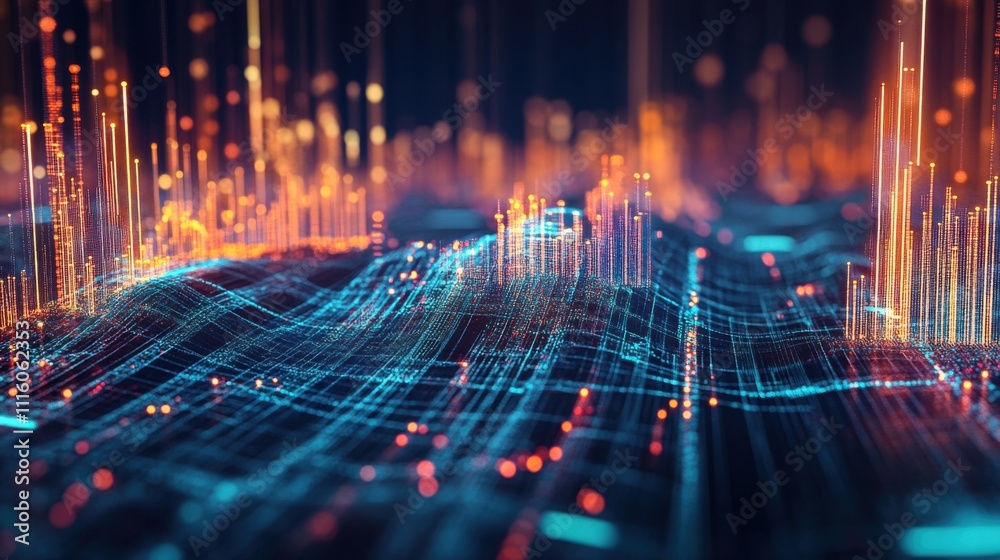 Fototapeta premium Digital marketing data analytics. Generative AI