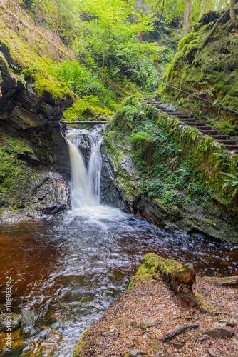 Pucks Glen gorge trail, Dunoon, Cowal peninsula, Argyll and Bute, Scotland photo