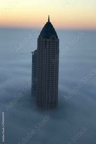 building in the morning