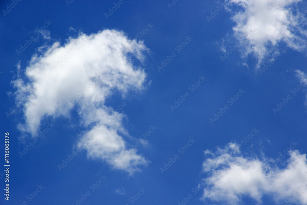 Fototapeta premium Blue sky with clouds background. It's beautiful and natural.