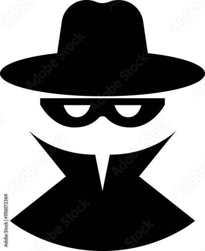 Incognito icons. Collection of anonymous and strangers