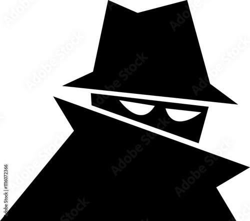 Incognito icons. Collection of anonymous and strangers