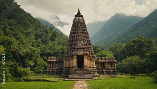 A close-up of sacred texts and artifacts related to Shiv Mahapuran, showcasing their historical significance photo