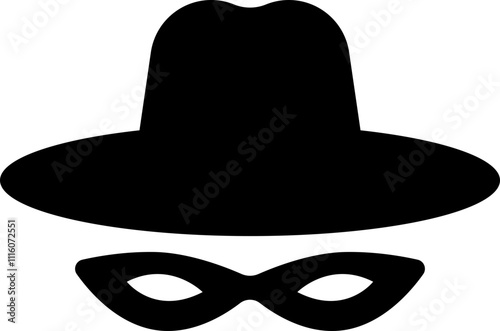 Incognito icons. Collection of anonymous and strangers