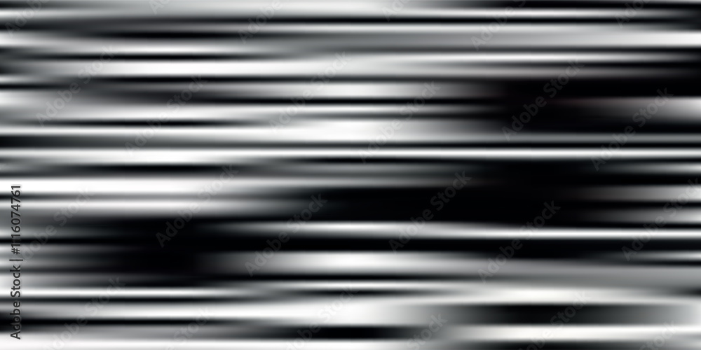 Obraz premium Silver foil background with metal mirror texture. Chrome gradient surface with light gloss. Vector aluminum grey sheet with reflection.