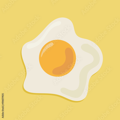fried egg vector illustration