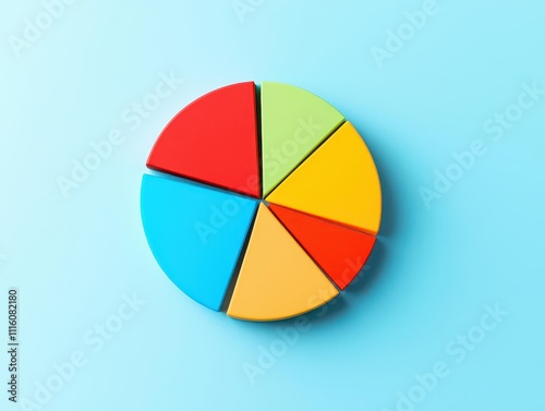 Pie chart representing the breakdown of CPI categories contributing to inflation, symbolizing sectorspecific price changes photo