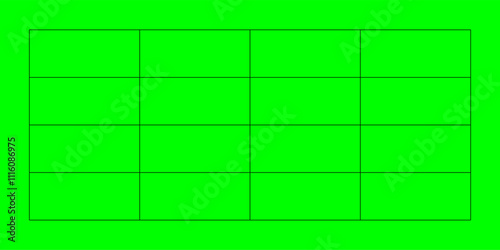 Chroma key green screen vector template. Features tracking points for camera alignment. Perfect for creating special effects in studio settings. Flat design.