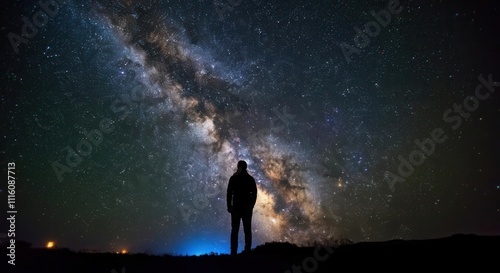 Stargazing majestic Milky Way galaxy photo