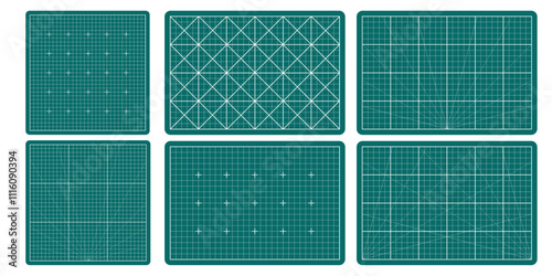 Vector grid blueprint paper background. Wireframe texture for architecture, notes, and tech projects. Includes metric cutting mat scale design.