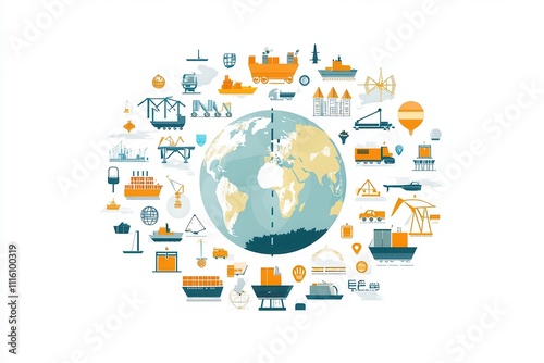 Global Shipping Logistics and Transportation Concepts