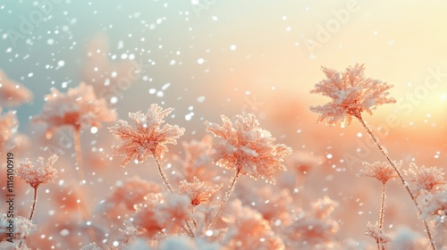 Delicate snowflake showcasing intricate details on a winter day