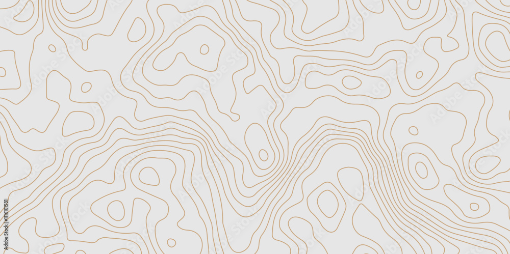 Obraz premium Abstract Orange and white background topography map Topographic map patterns, topography line map. Vintage outdoors style. Topographic Map Seamless Pattern. Abstract pattern with circle.