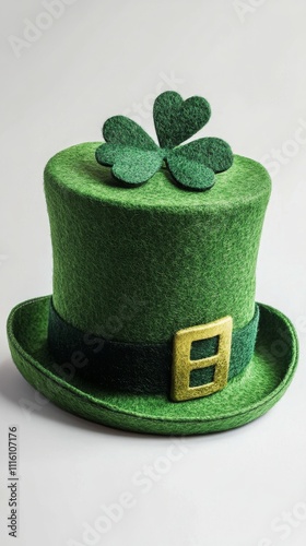 Green felt hat with shamrock supporting St Patricks Day celebration spirit