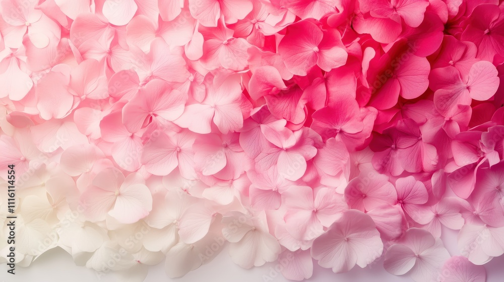 Fototapeta premium Soft pastel gradient from pink to white forming a romantic Valentine's Day backdrop.