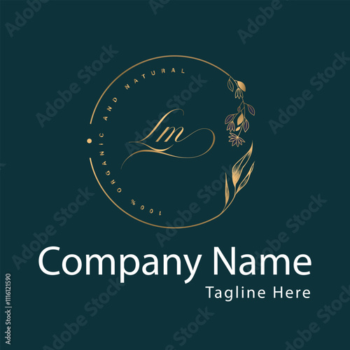 LM initial logo design vector stock