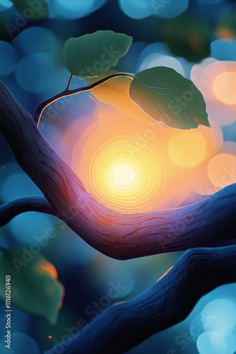 a branch with leaves photo
