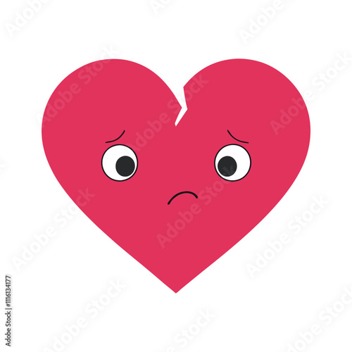 Love Heart Break Vector Design.