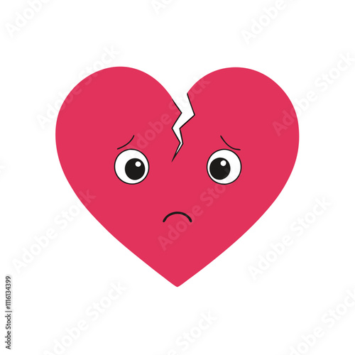 Love Heart Break Vector Design.