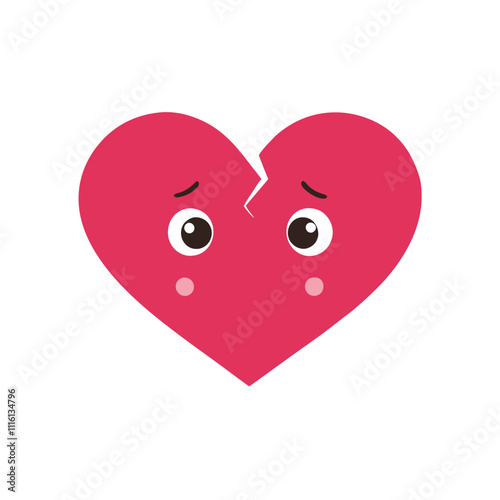 Love Heart Break Vector Design.