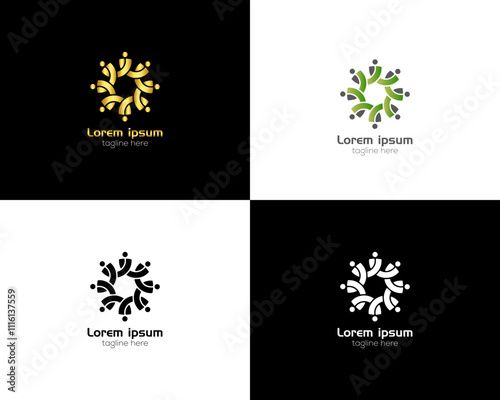 A creative and modern logo symbolizing teamwork and youthfulness. Perfect for organizations, projects, and initiatives promoting collaboration and youthful energy.