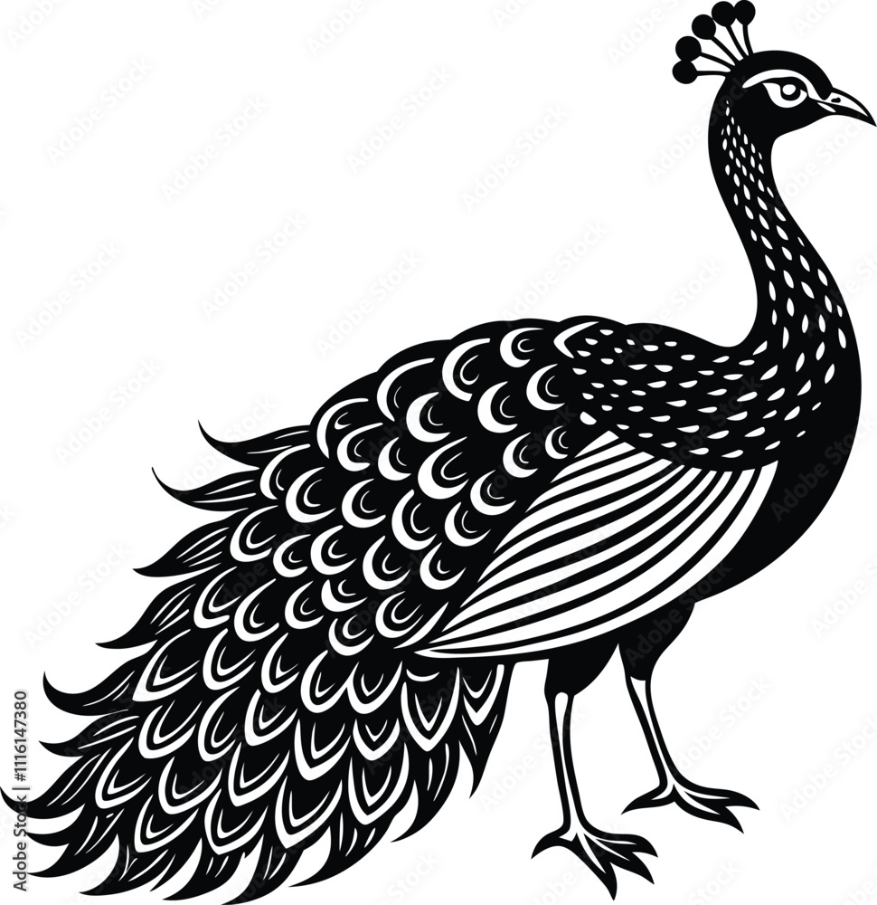 Fototapeta premium illustration of an peacock