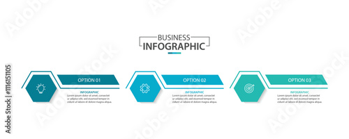 Business infographic template. 3 Step timeline journey. Info graph elements vector illustration.