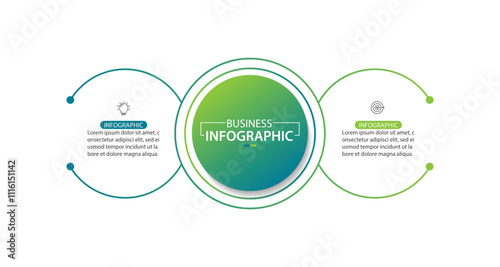Business infographics. Infographics with 2 steps or options