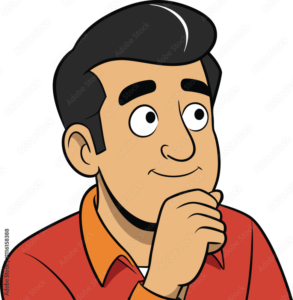 Fototapeta premium thinking man vector