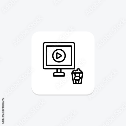 Entertainment line icon , vector, pixel perfect, illustrator file