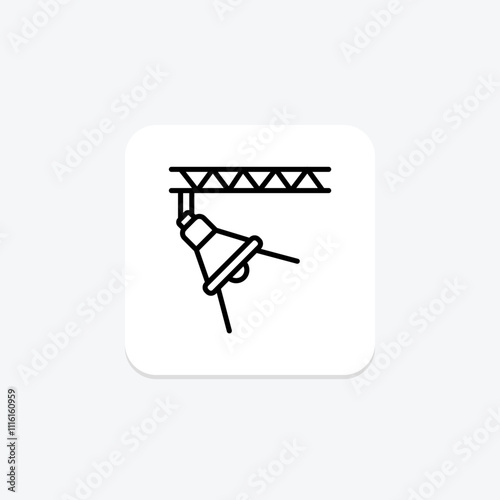 Stage Lighting line icon , vector, pixel perfect, illustrator file
