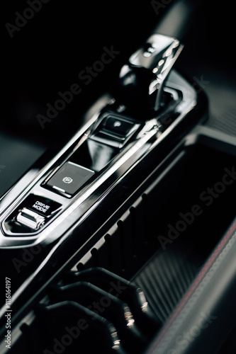 automatic transmission of a new expensive car photo