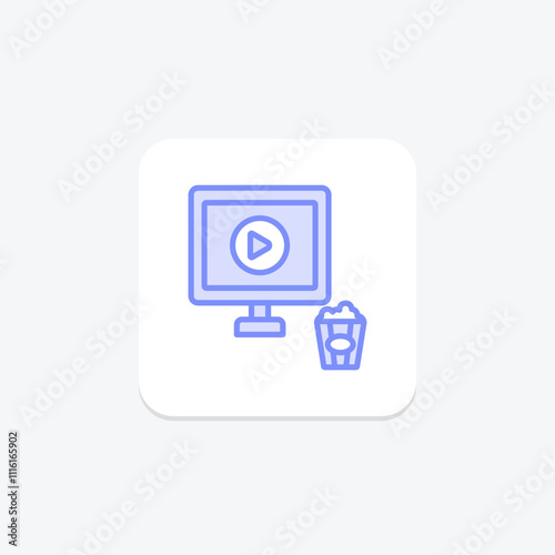 Entertainment duotone line icon , vector, pixel perfect, illustrator file