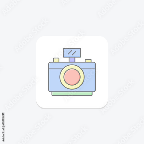 Photography lineal color icon , vector, pixel perfect, illustrator file