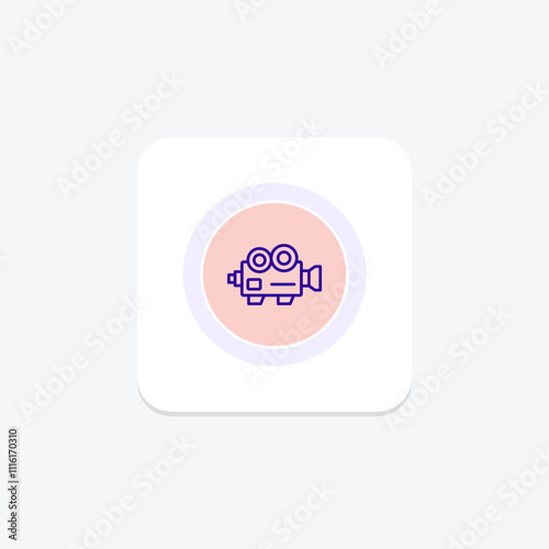 Videography color circle icon , vector, pixel perfect, illustrator file