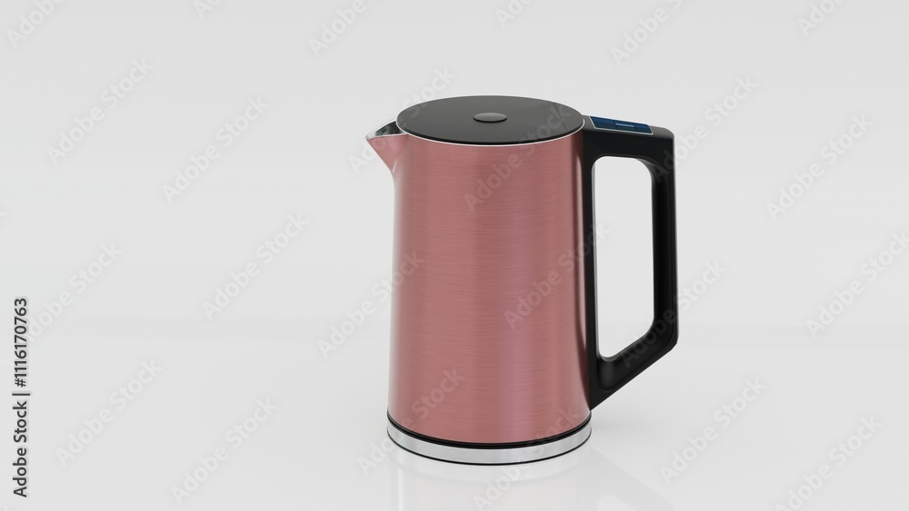 Sleek stainless steel electric kettle with a black handle and minimal design. Perfect for modern kitchens, this high-quality appliance is ideal for boiling water quickly and efficiently. Sleek stainless steel electric kettle with a black handle and minimal design. Perfect for modern kitchens, this high-quality appliance is ideal for boiling water quickly and efficiently.