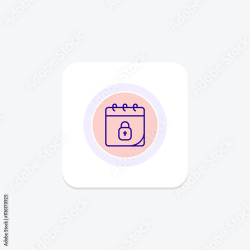 Security color circle icon , vector, pixel perfect, illustrator file photo