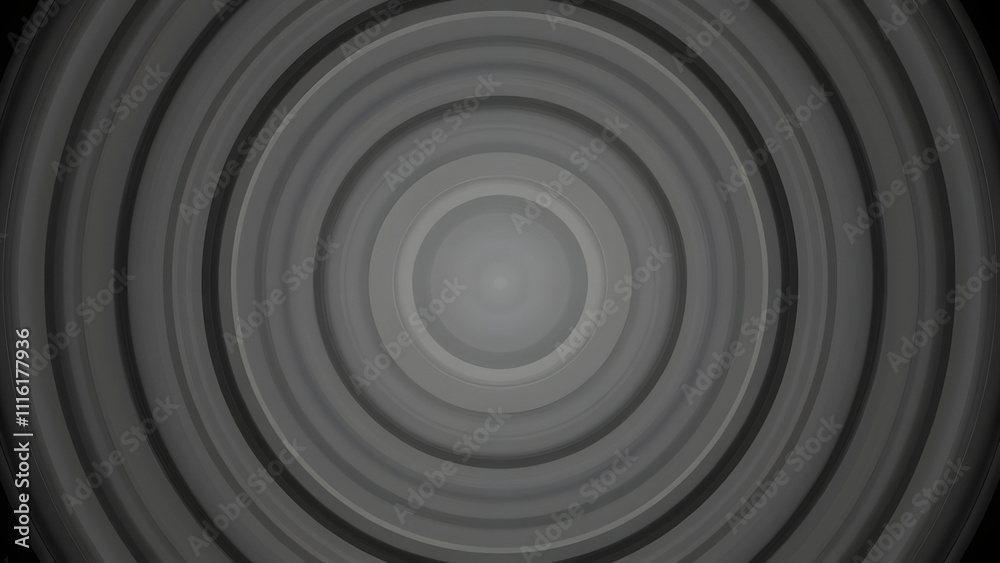 Radial gradient featuring alternating rings of soft gray and pitch black for a hypnotic effect Radial gradient featuring alternating rings of soft gray and pitch black for a hypnotic effect