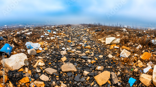 Various recycling and waste disposal activities and green space, loving the world, a green world for a friendly environment photo