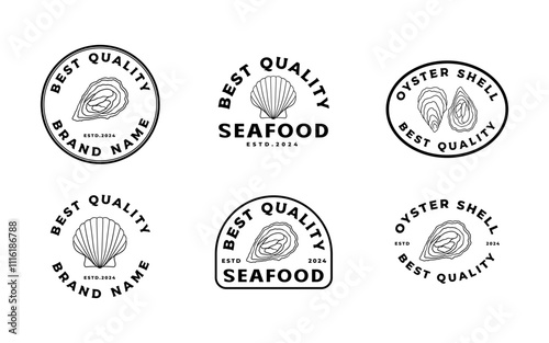 shell logo design. vintage seafood restaurant logo emblem