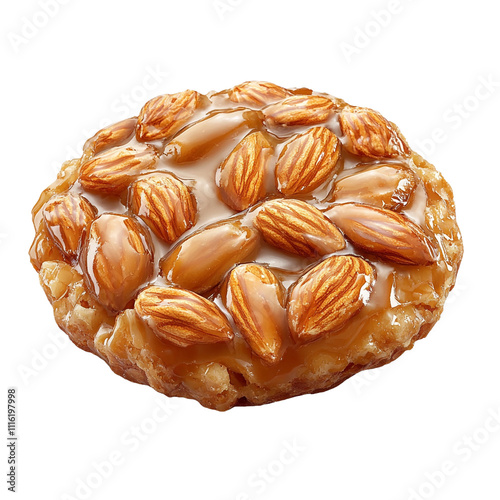 Delicious Almond Florentines  Isolated On Transparent Background  photo