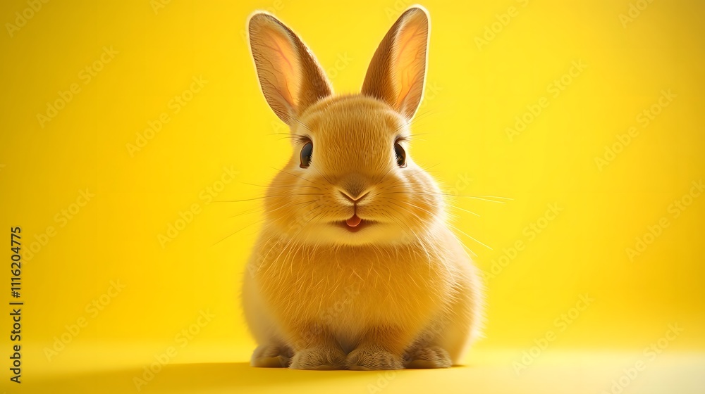 rabbit on a solid background.