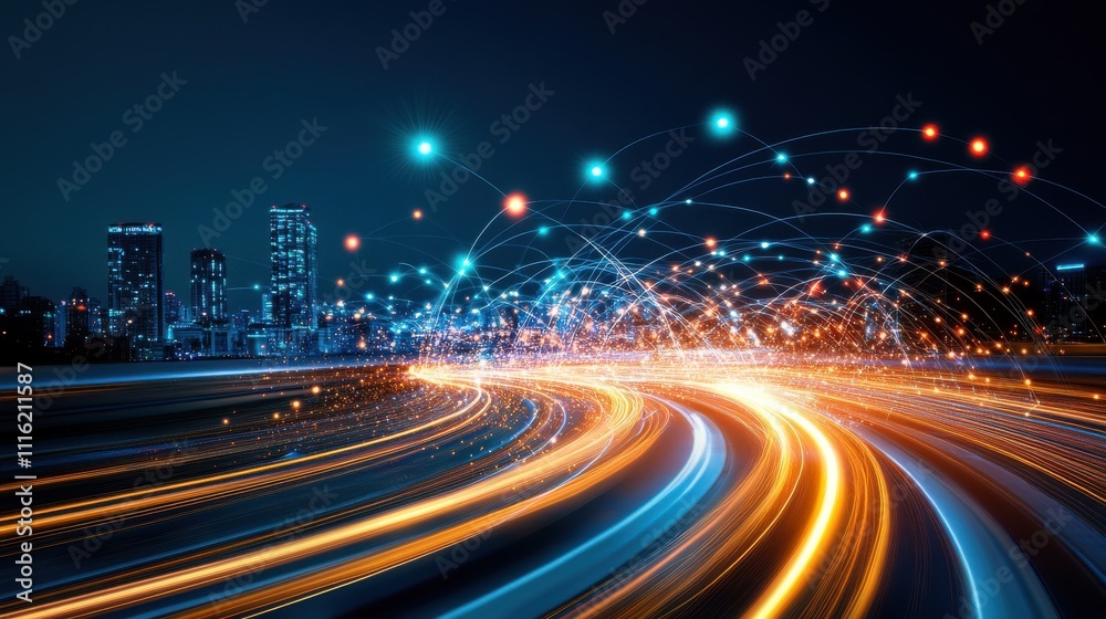 Vibrant Urban Mobility with Dynamic Light Trails Vibrant Urban Mobility with Dynamic Light Trails